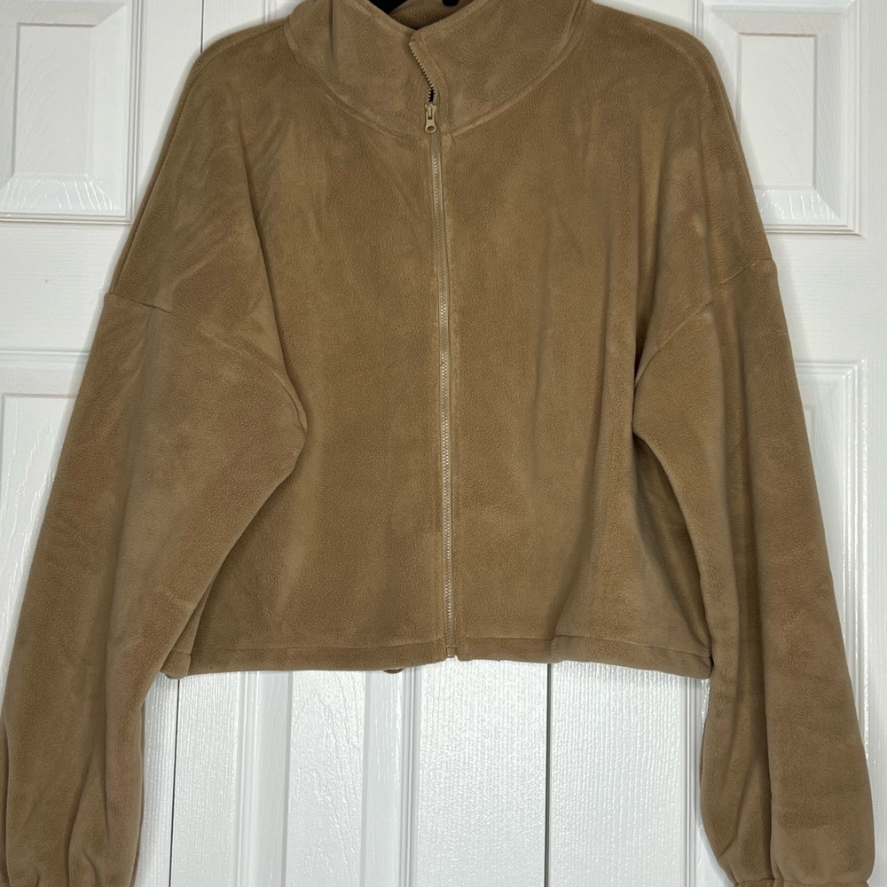 Women's Tan Fleece Jacket